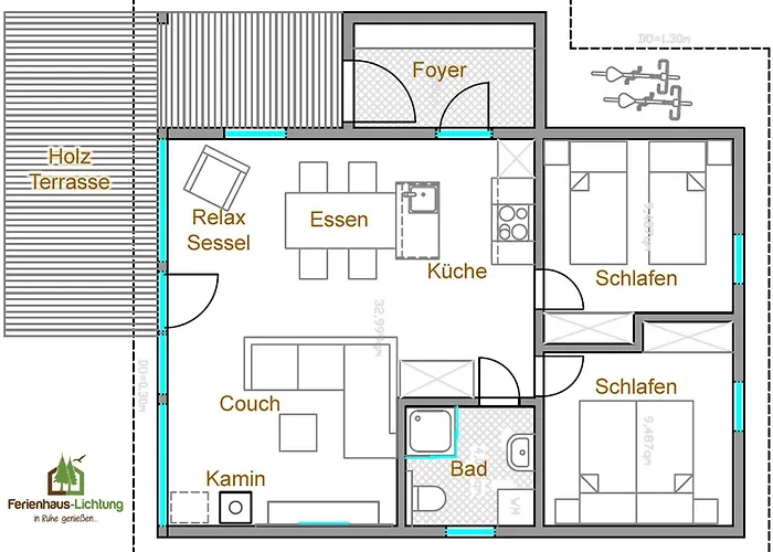 Bis 4 Personen F1h3 Ferienhaus *